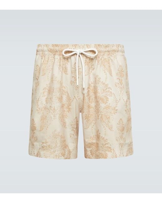Commas Natural Printed Swim Shorts for men