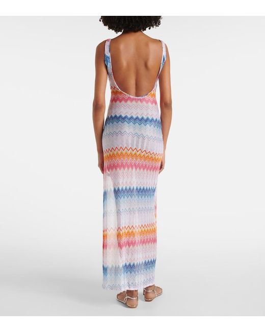 Vestido con motivo en zigzag Missoni de color White