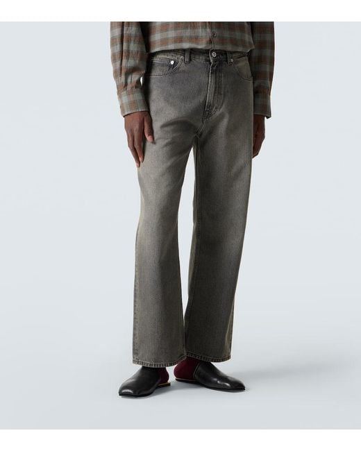 Our Legacy Gray Third Cut Faded Straight Jeans for men