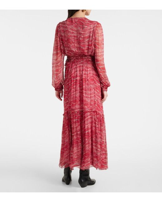 Isabel Marant Red Flowing Maxi Dress