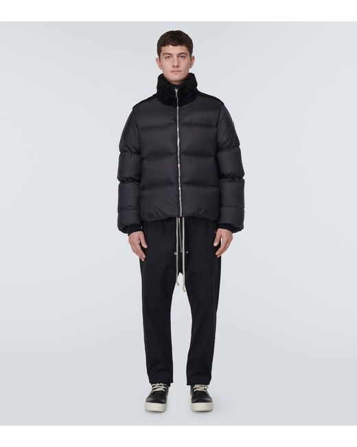 X Rick Owens - Piumino Cyclopic di Moncler Genius in Black da Uomo