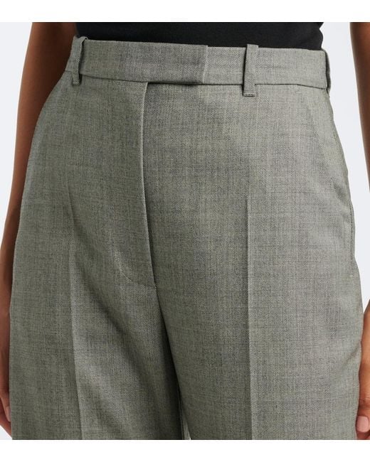McQueen Gray Wool Straight Pants