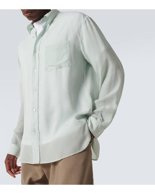 The Row White Bresson Cupro Shirt for men