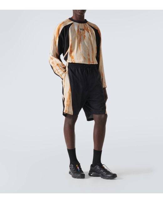 Y-3 Black X Adidas Printed Shorts for men