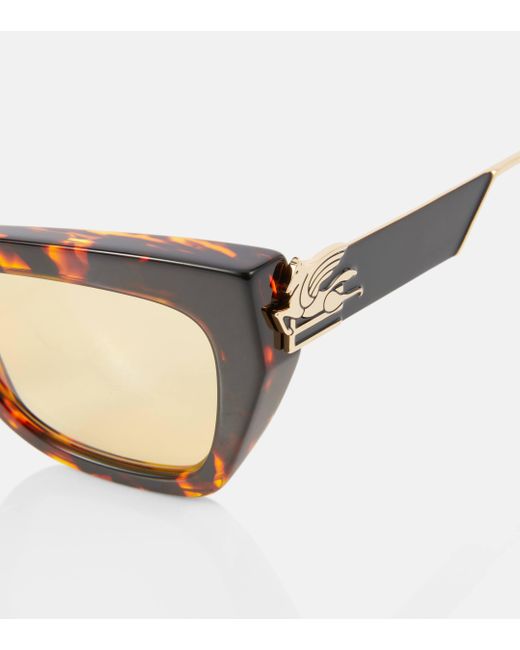 Etro Brown Bold Pegaso Rectangular Sunglasses