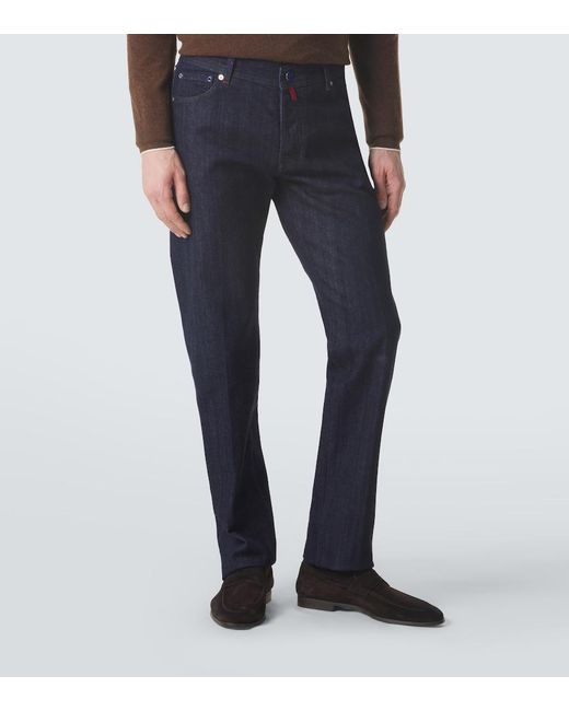 Kiton Blue Slim Jeans for men