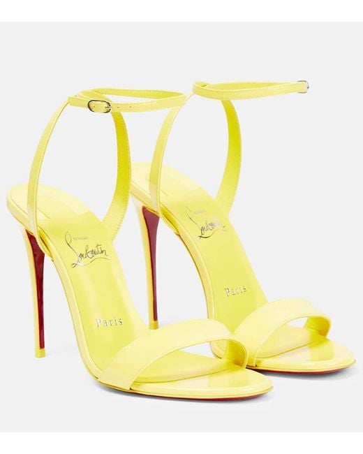 Christian Louboutin Yellow Loubigirl 100 Patent Sandal