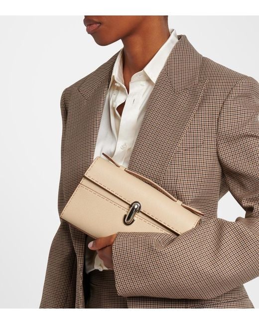 SAVETTE Natural Symmetry Leather Top-Handle Bag