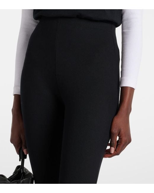 Leset Black Rio Jersey Stirrup Leggings