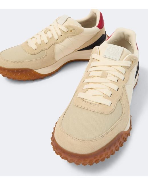 Moncler Natural City Trek Suede-Trimmed Sneakers for men