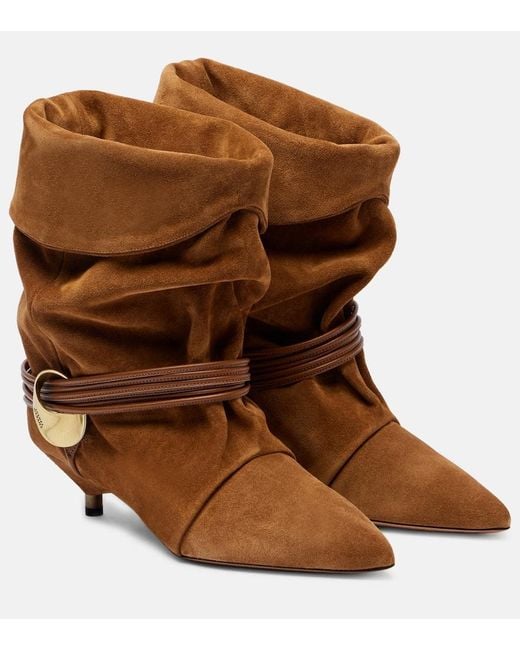 Isabel Marant Brown Edrika Suede Ankle Boots