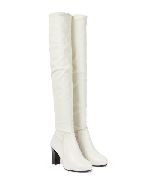 Botas mosqueteras de piel elástica Lemaire de Cuero de color Blanco - Lyst
