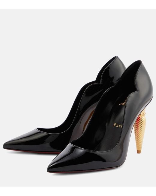 Christian Louboutin Black Lipchick 100 Patent Pump