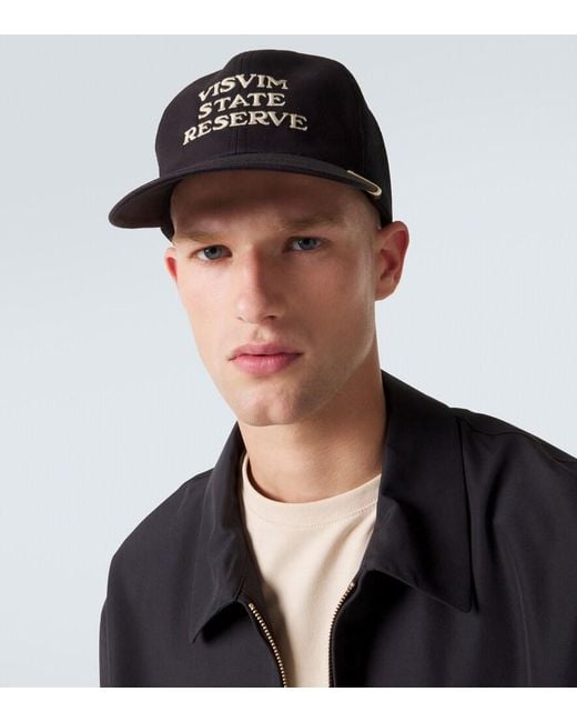 Gorra De Algodon Con Logo Visvim de hombre de color Black