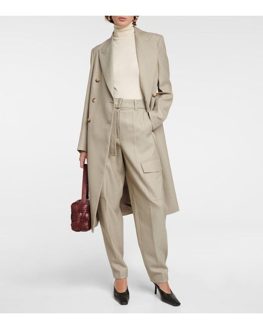 Joseph Natural Devonport Wool-Blend Pants