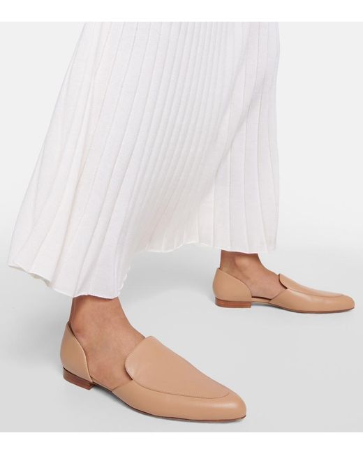 Gabriela Hearst Natural Jax Leather Loafers