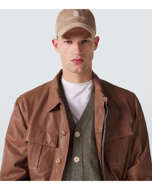 Cappello Da Baseball di Brunello Cucinelli in Natural da Uomo