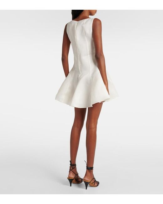 Khaite White Mags Silk Minidress