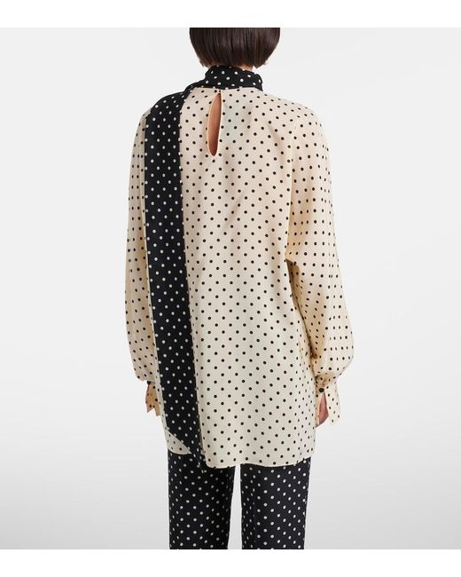 Valentino Natural Plusdepois Silk Crepe De Chine Blouse