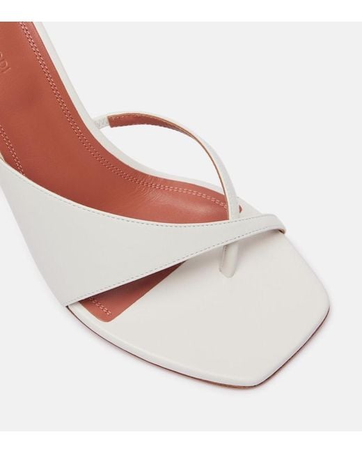AMINA MUADDI Pink Shiona 95 Leather Sandals