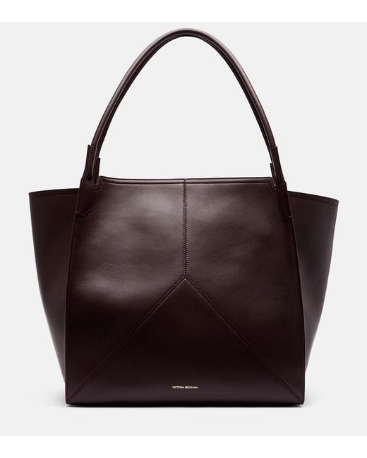 Victoria Beckham Brown Victoria Large Leather Tote Bag