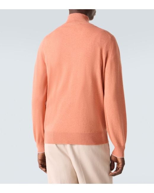 Pullover di Brunello Cucinelli in Orange da Uomo