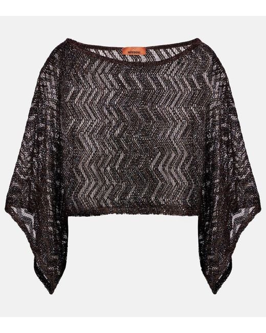 Missoni Black Zig Zag Sequined Top