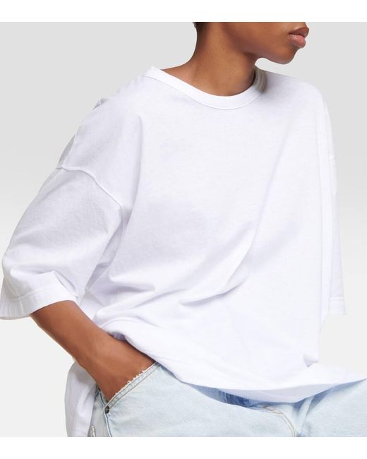 The Row White Oversize-T-Shirt aus Baumwoll-Jersey