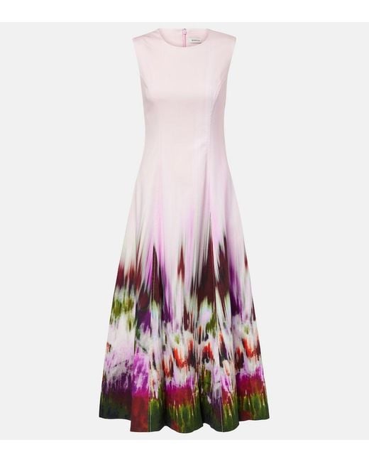 Jonathan Simkhai Pink Magnolia Cotton And Rayon-Blend Midi Dress