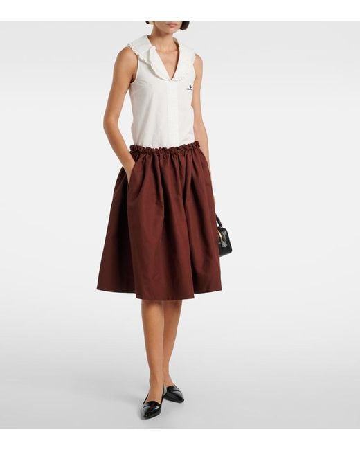 ShuShu/Tong White Ruffled Cotton Top