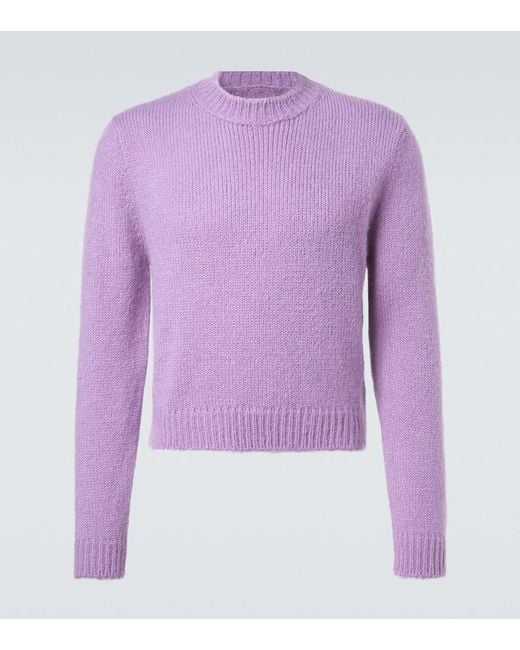 Jil Sander Purple Alpaca And Wool-Blend Sweater for men