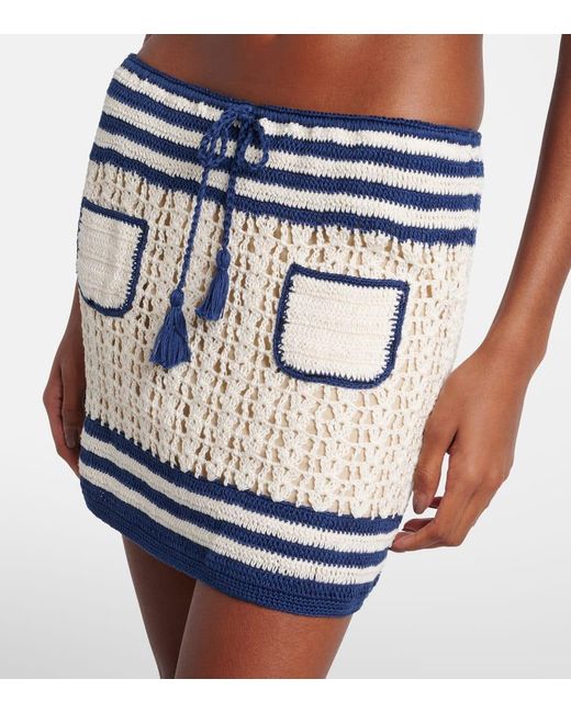 Mini-Jupe Gabrielle En Crochet De Coton Anna Kosturova en coloris Blue