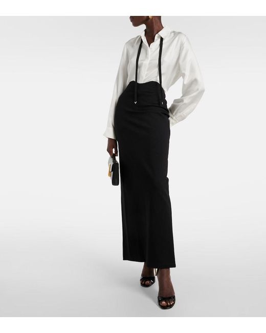 Staud Black Petunia Maxi Skirt