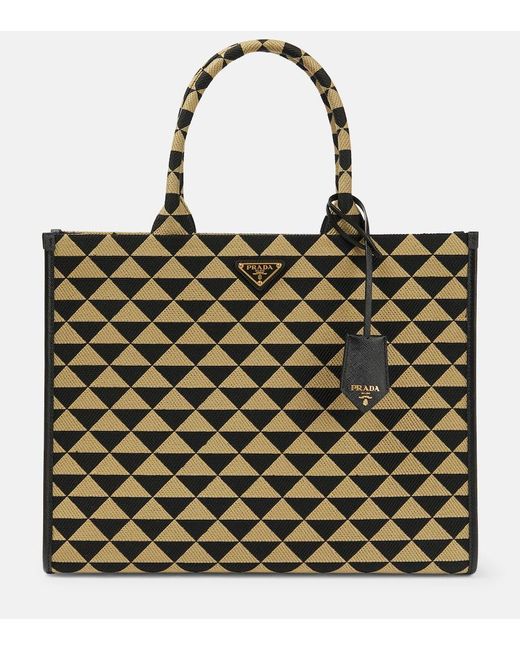 Prada Black Symbole Jacquard Tote