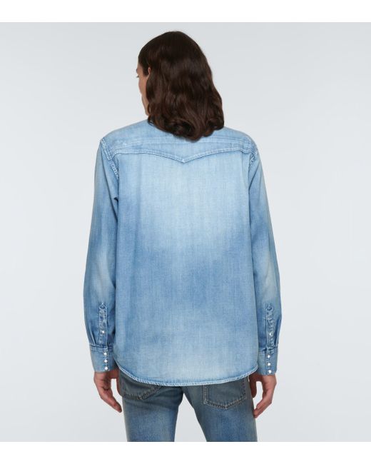 Visvim Social Sculpture Denim Shirt in Blue for Men | Lyst UK