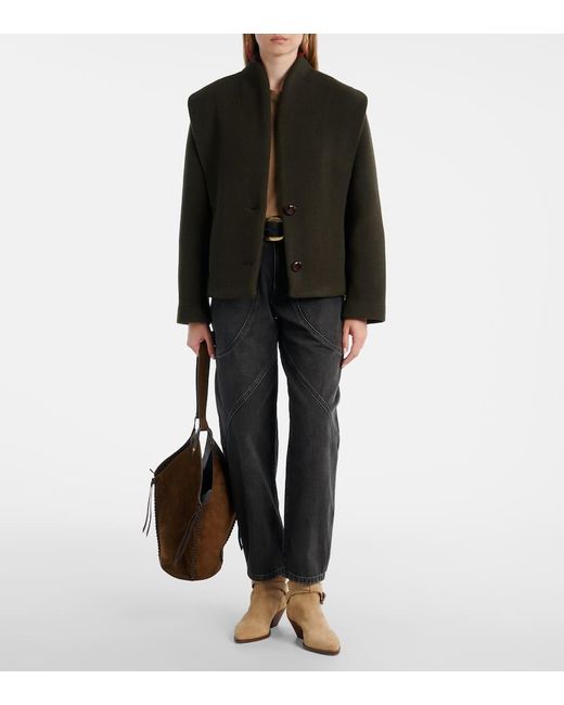 Isabel Marant Black Dyogo Wool-Blend Jacket