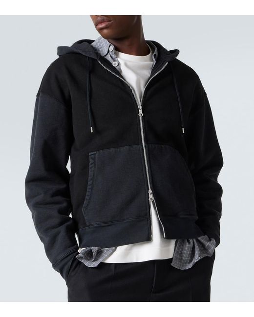 Our Legacy Black Rascal Cotton Fleece Zip-Up Hoodie for men