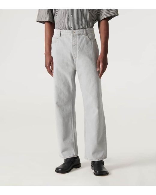 AMI Straight Jeans in Gray für Herren