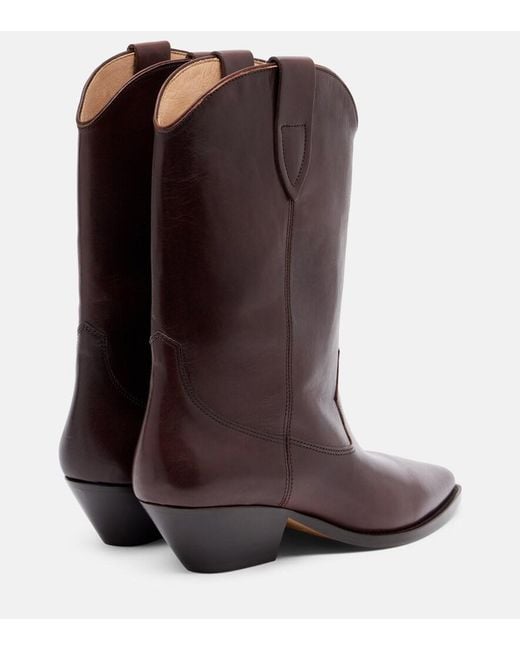 Isabel Marant Brown Duerto Leather Cowboy Boots