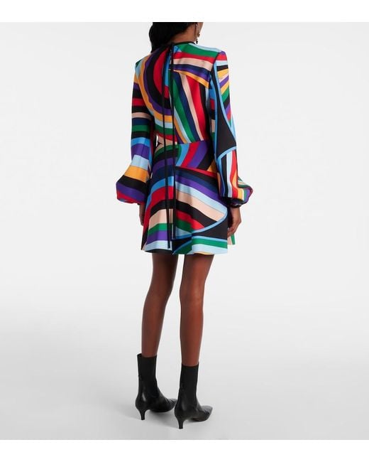 Emilio Pucci Blue Iride Cady Minidress