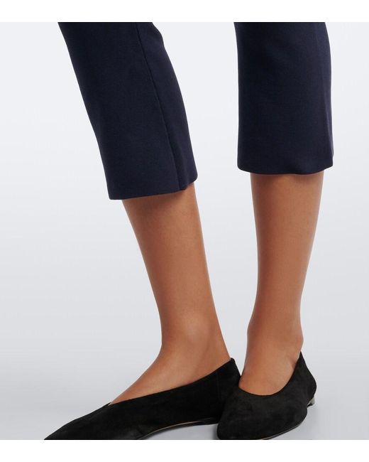 Faithfull The Brand Blue Leandra Cotton-Blend Capri Pants