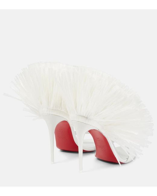 Christian Louboutin White Bridal Sandalen Loubigirl 100 Aus Leder
