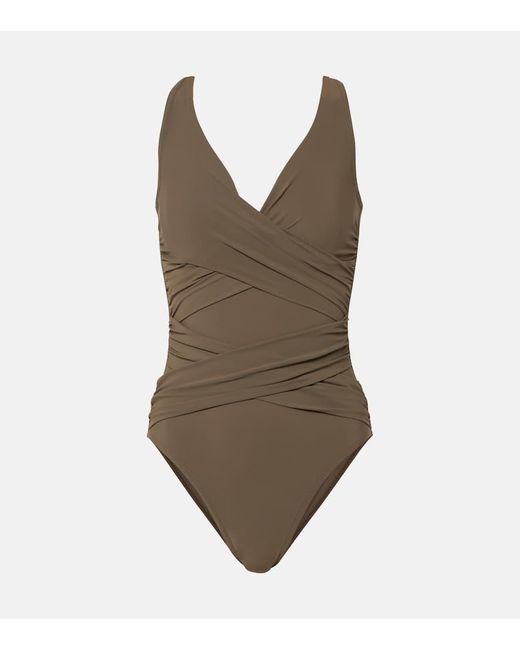 Karla Colletto Brown Basics Swimsuit