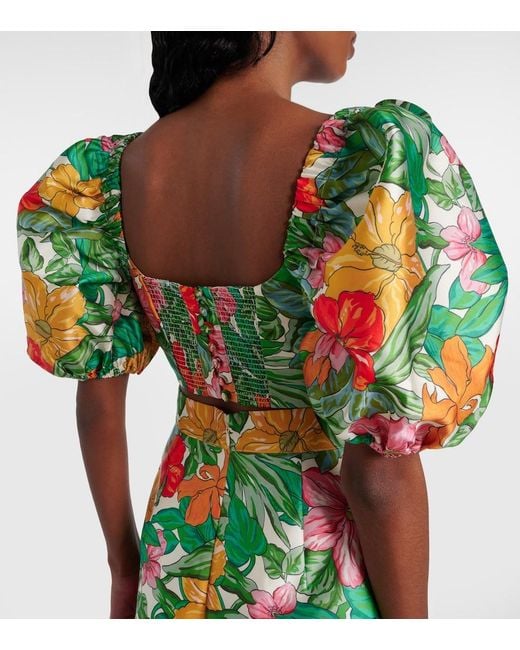 ALÉMAIS Green Amelia Printed Top
