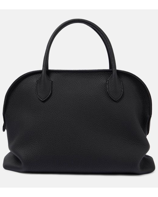 The Row Black Agnes Leather Tote Bag