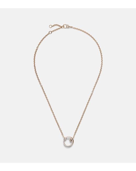 Pomellato Pink Together 18Kt Rose Pendant Necklace With Diamonds