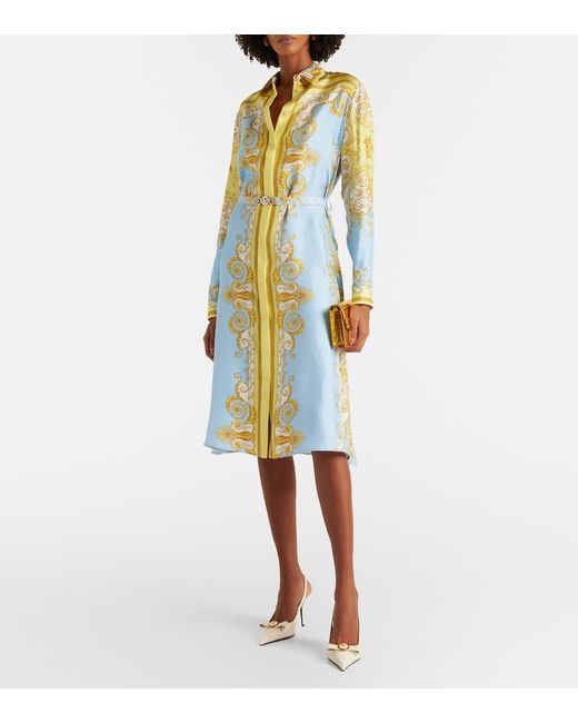 Versace White Slingback-Pumps Gianni Ribbon 85 Aus Leder