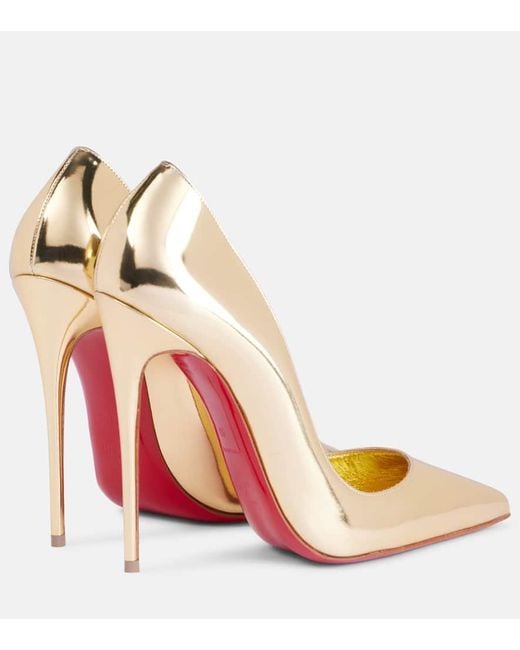 Christian Louboutin Natural Kate Max Mirrored Leather Pumps