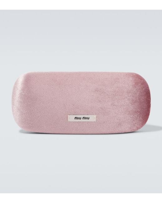 Miu Miu Ovale Sonnenbrille in Metallic für Herren