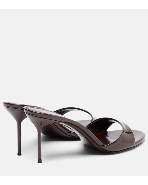 Paris Texas Brown Lidia Patent Leather Mules